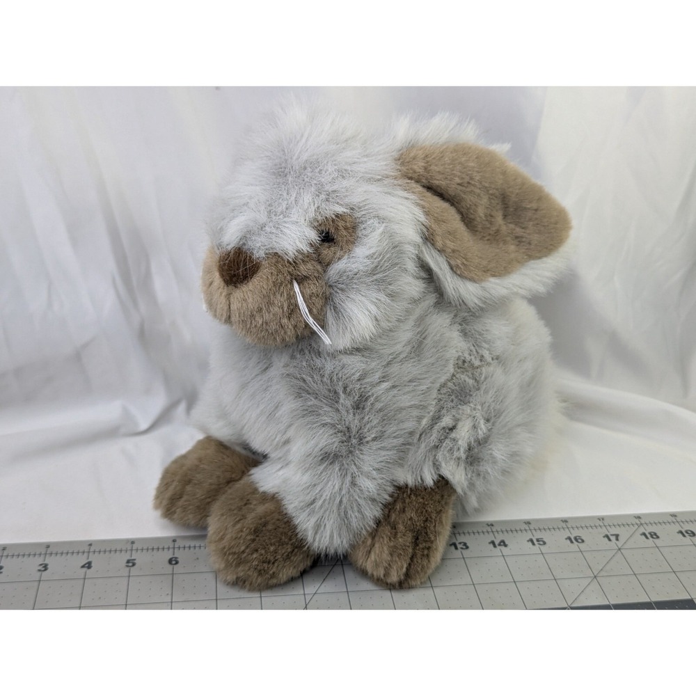 Wondertreats‎ Gray Rabbit Bunny Plush 12 Inch Brown Face Feet Stuffed Animal Toy